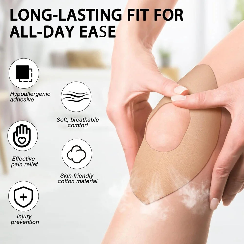 10PCS Kinesiology Tape for Knees- Waterproof Sport Knees Tape - Elastic Breathable Latex-Free Athletic Tape for Fitness Running Peaceful Pleasures Health and Wellness