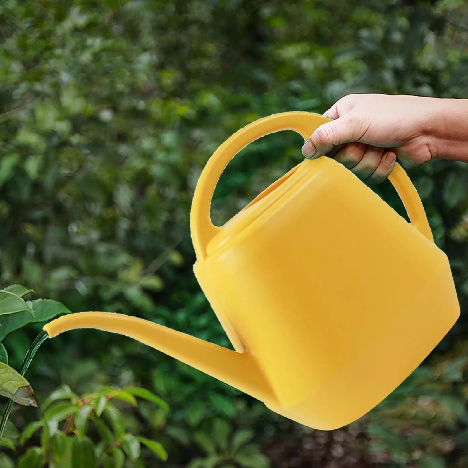 Home Garden 4L Watering Can Long Mouth Large Capacity Plant Sprinkler Garden Tool Lightweight Watering Pot Peaceful Pleasures Health and Wellness Yellow