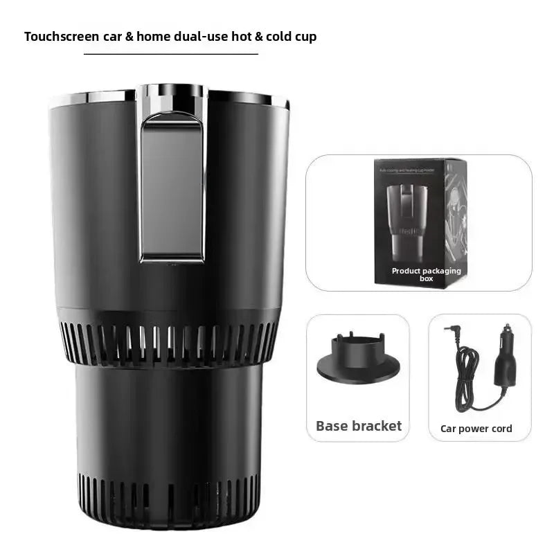 2In1 Car Heating Cooling Cup Fast Refrigeration Electric Heated Water Mug Portable Car Thermostat Cold Insulated Cup for Vehicle Peaceful Pleasures Health and Wellness