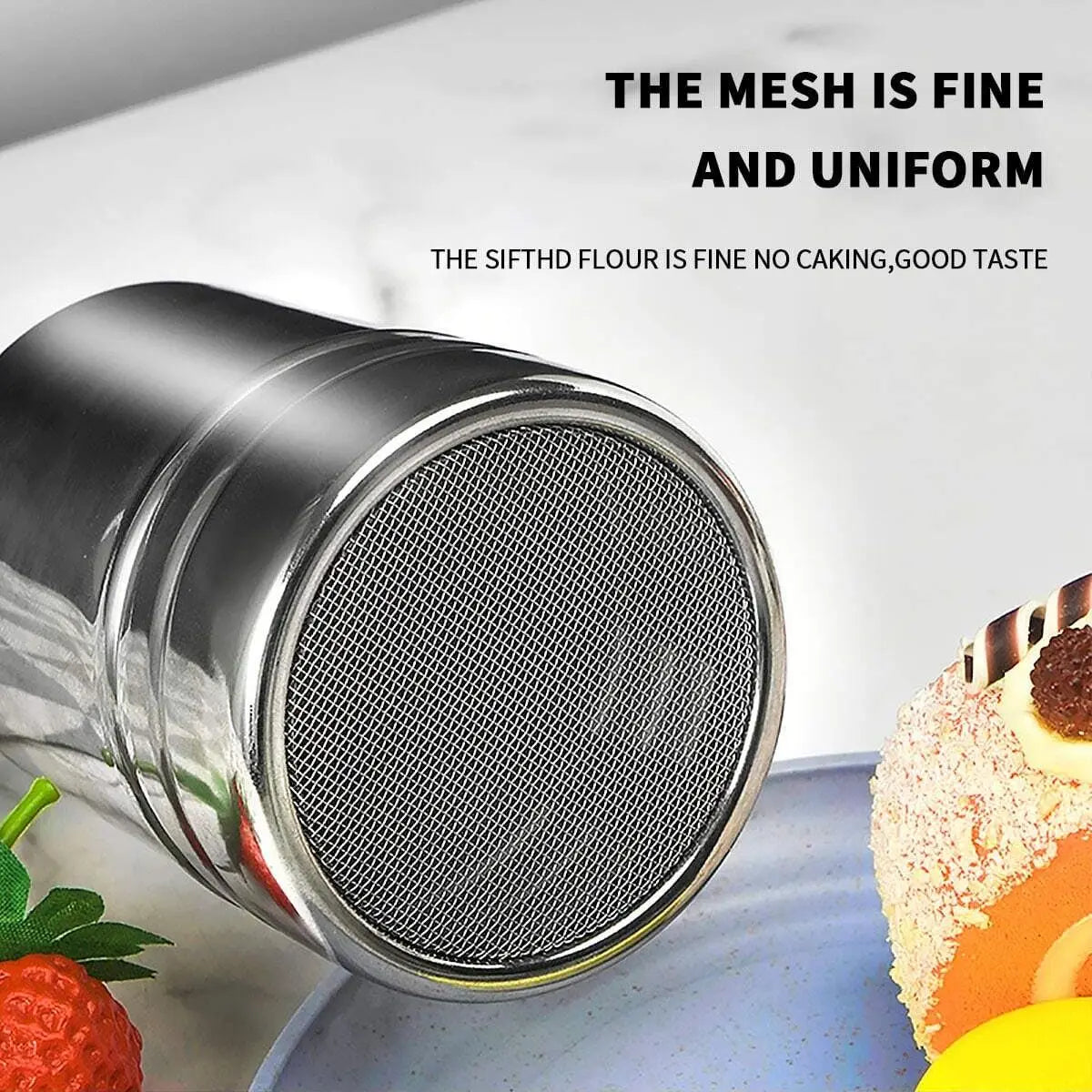Stainless Steel Mesh Powder Shaker – Cocoa, Spice & Sugar