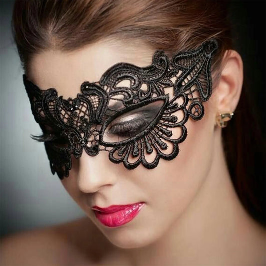 Black Queen Lace Mask Embroidery Appliques Party Carnival Mask Woman Accessories Wedding Mask Halloween Masquerade Mask Peaceful Pleasures Health and Wellness Black-20PCS