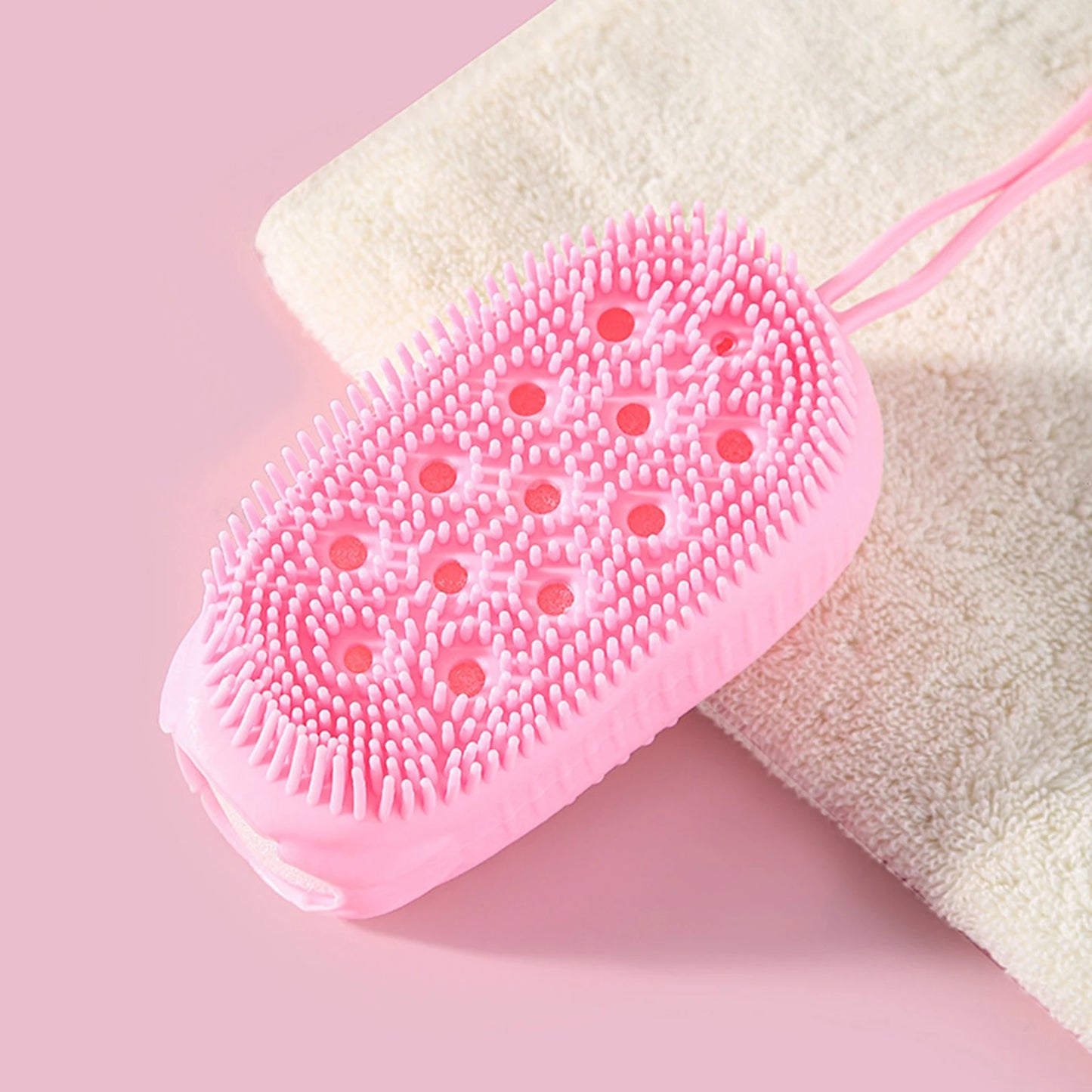 Silicone Body Scrubber Double-Sided Shower Bath Brush