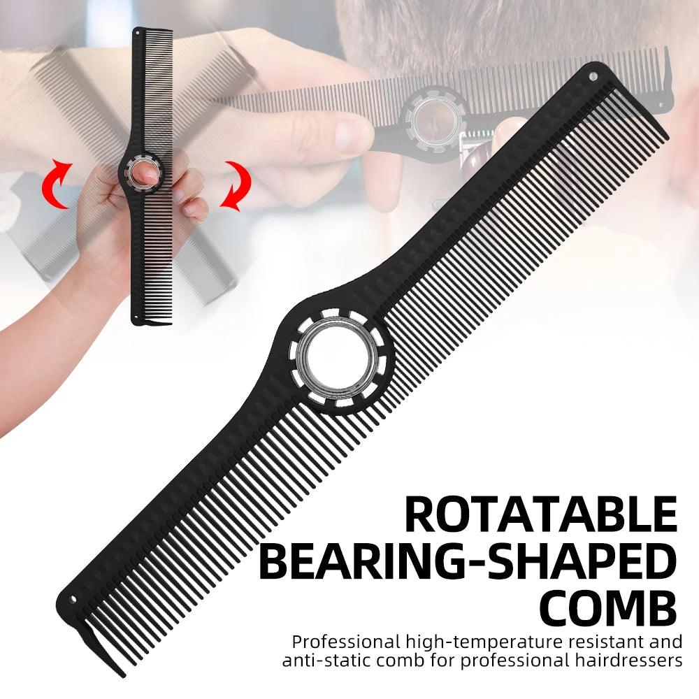Colorful Plastic Hair Cutting Comb Set, Professional Detangling Comb With Metal Ring For Salon Barber Hair Styling Tools Peaceful Pleasures Health and Wellness