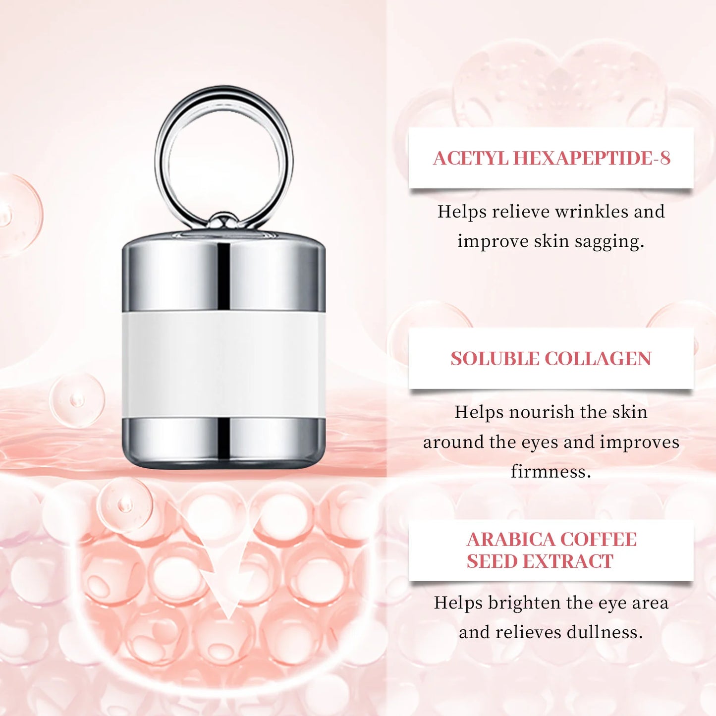 Electric Firming Eye Cream Accelerate Absorption Moisturize Skin Fade Dark Circles Reduce Crow's Feet Automatic Roller Eye Serum Peaceful Pleasures Health and Wellness