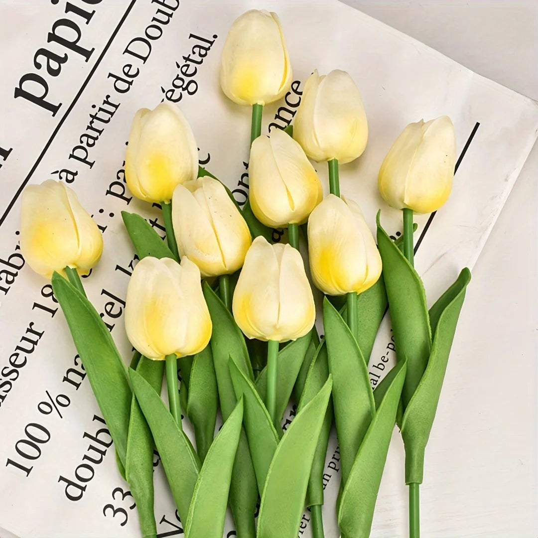 10-Pack Real Touch Artificial Tulips – Wedding & Home Décor