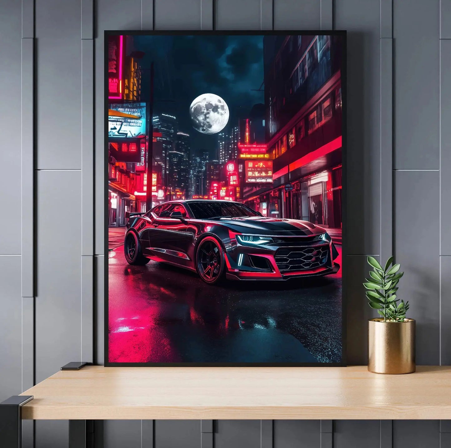 Abstract Sports Car Canvas Wall Art Print | Unframed Poster