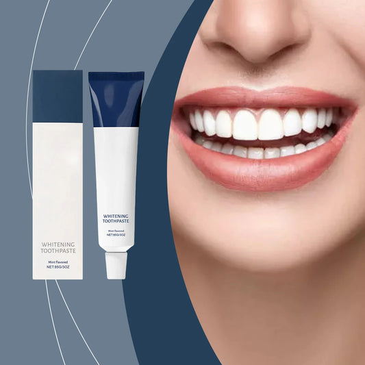 Teeth Whitening Toothpaste Remove Dental Plaque Reduce Tartar Relieve Gum Sensitivity Fresh Breath Peppermint Toothpaste 85g ﻿ Peaceful Pleasures Health and Wellness