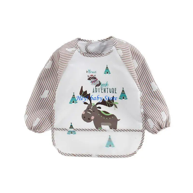 Reversible Waterproof Baby Bib | Cartoon Polyester Feeding Apron