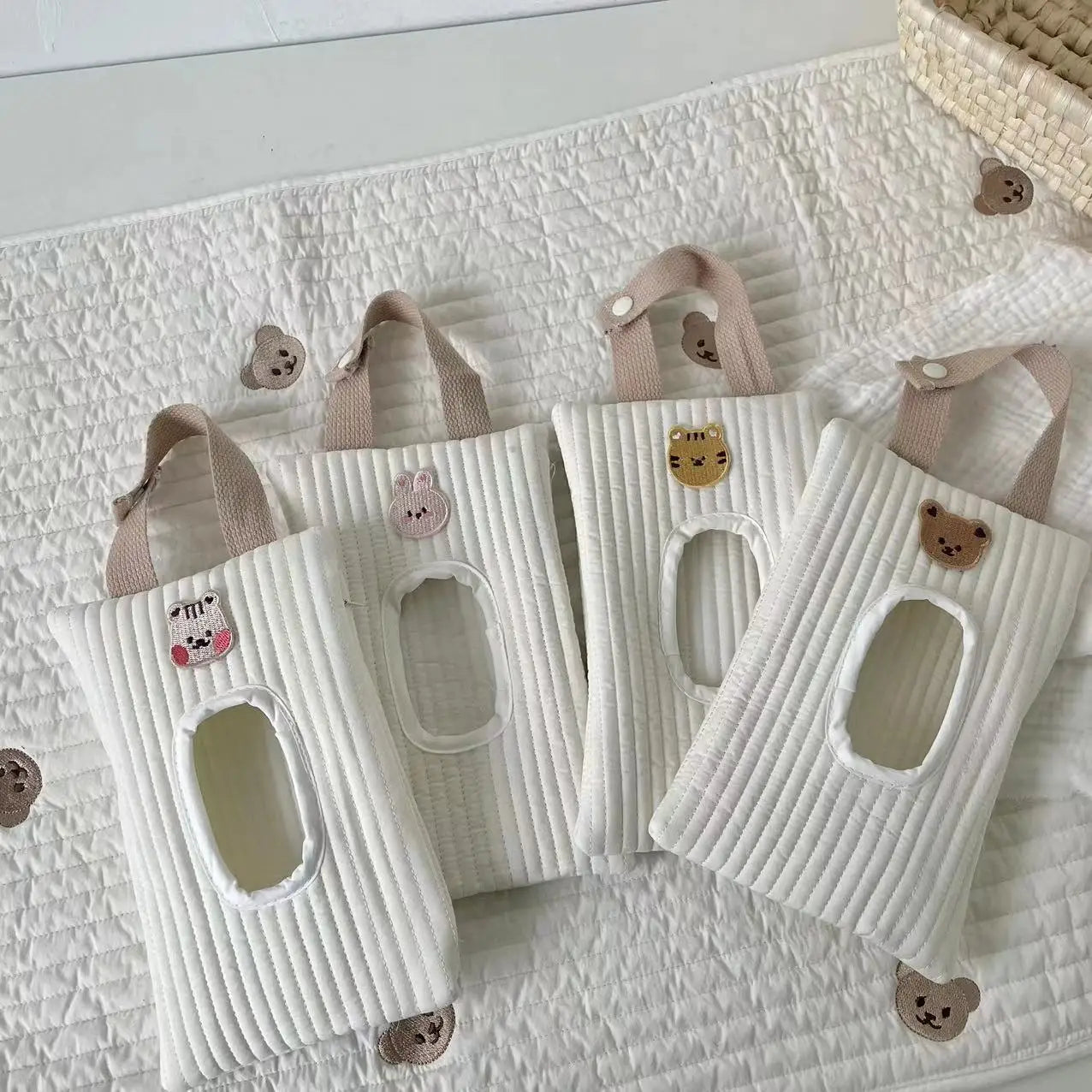 DANIVIVI Baby Stroller Wet Wipes Case & Tissue Box Holder