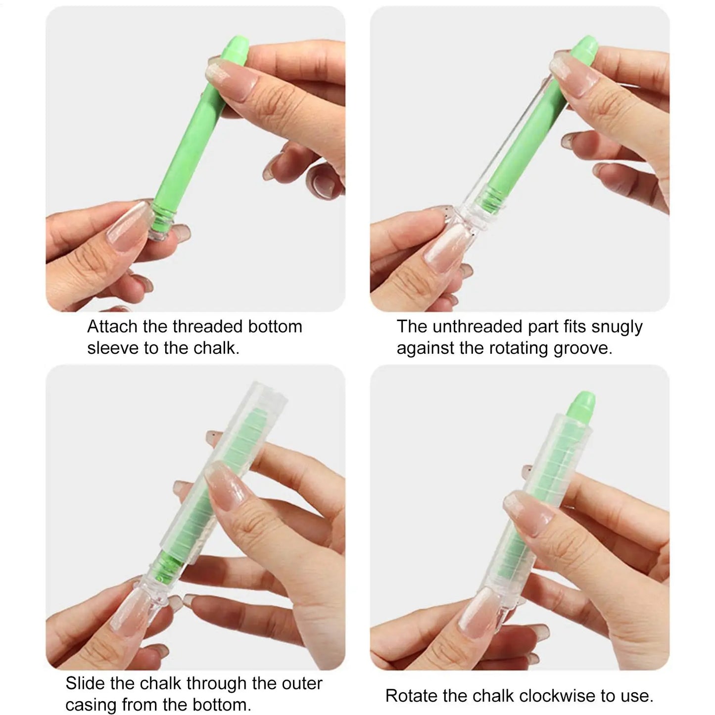 12-Color Dustless Chalk Set – Washable, Erasable & Dust-Free