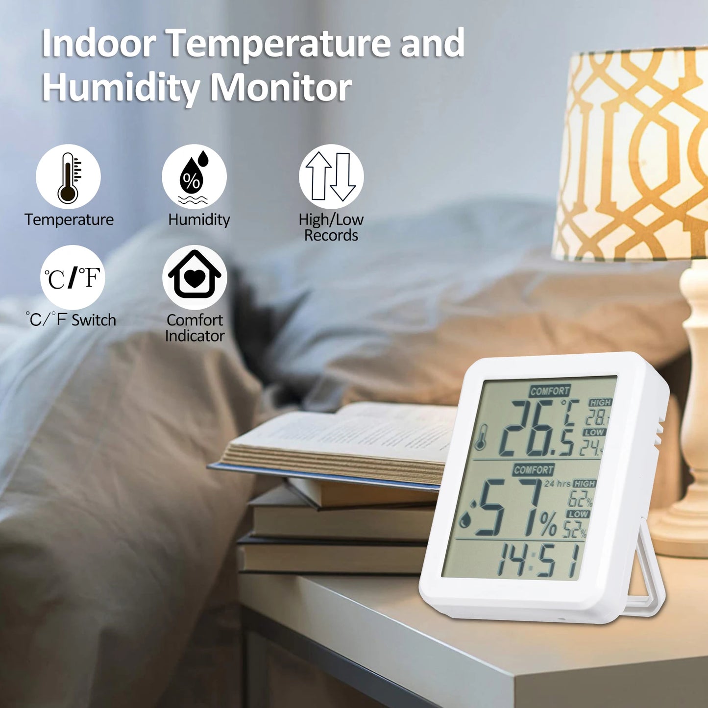 Mini Digital Hygrometer Thermometer Indoor Humidity Meter Room