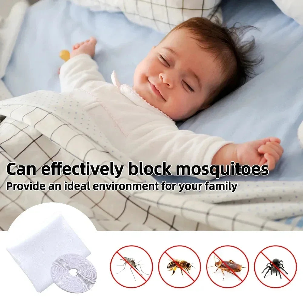 DIY Mosquito Net Self-adhesive Indoor Anti-insect Fly Screen Curtains Window Net Protections Mesh Home Textile Bed Garden Peaceful Pleasures Health and Wellness