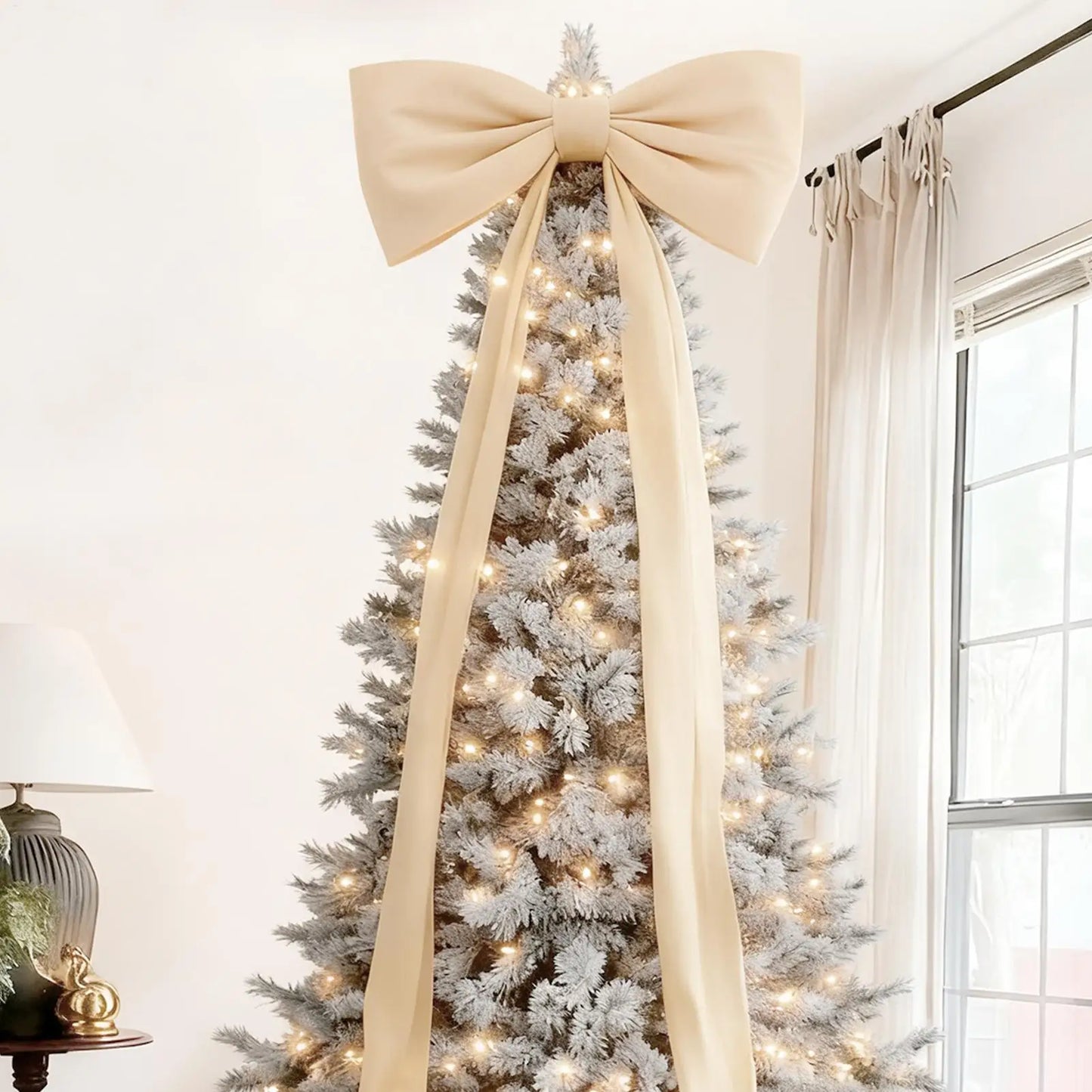 Large Velvet Christmas Tree Bow 70.8" – Holiday Decor Topper