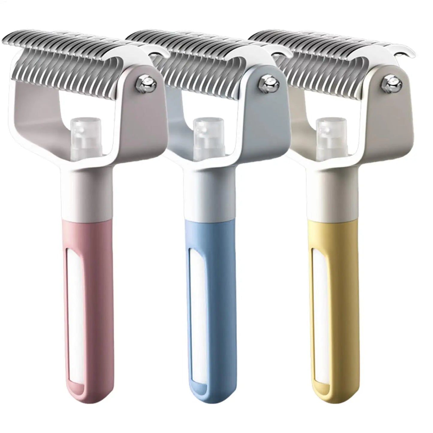 Pet Deshedding Brush – Dog & Cat Grooming Comb with Mist