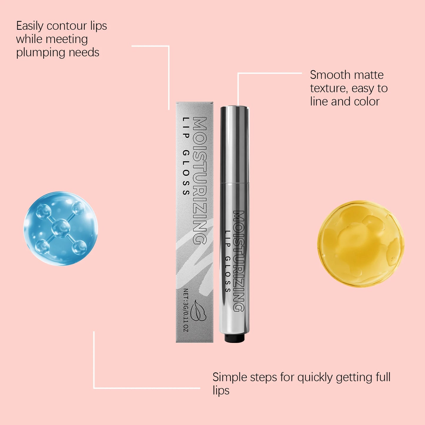 Moisturizing Lip Gloss Plumping Lip Essence Fade Lip Fine Lines Reduce Dryness Long Lasting Repairing Hydrating Essence Lip Balm Peaceful Pleasures Health and Wellness