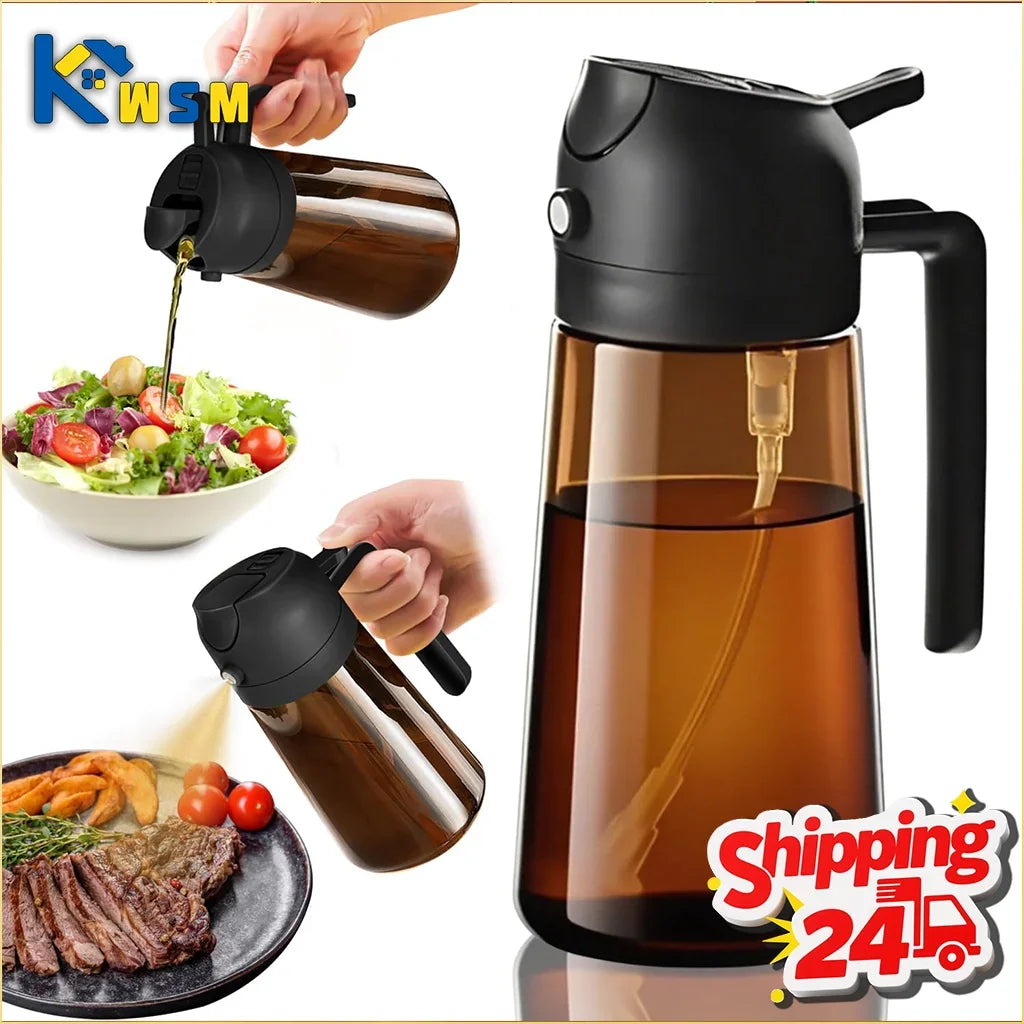 470ml Amber Glass Oil Sprayer & Dispenser | Air Fryer, BBQ, Cooking