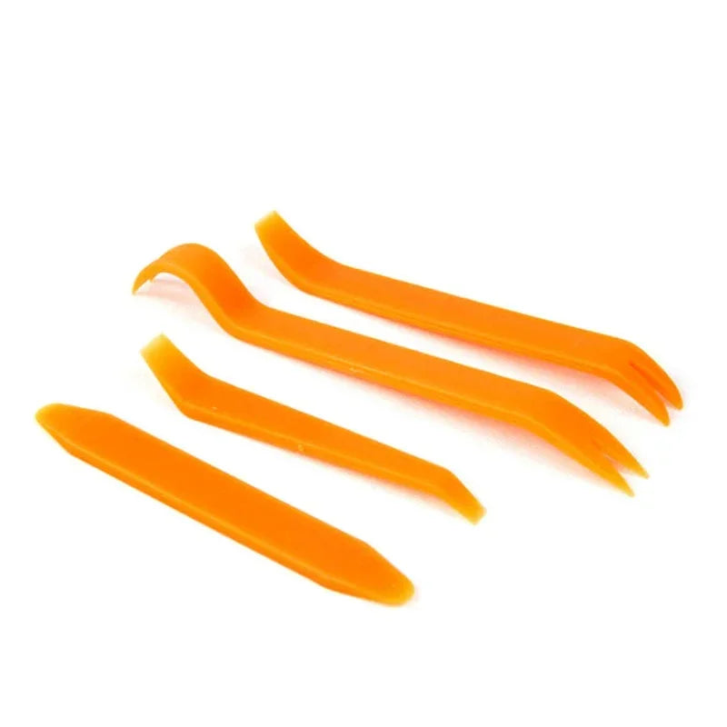 4-Piece Plastic Car Disassembly Tool Kit for Car Radio, Door Panel, Trim, Dashboard, Audio Removal and Installation Pry Kit Modification Set Peaceful Pleasures Health and Wellness