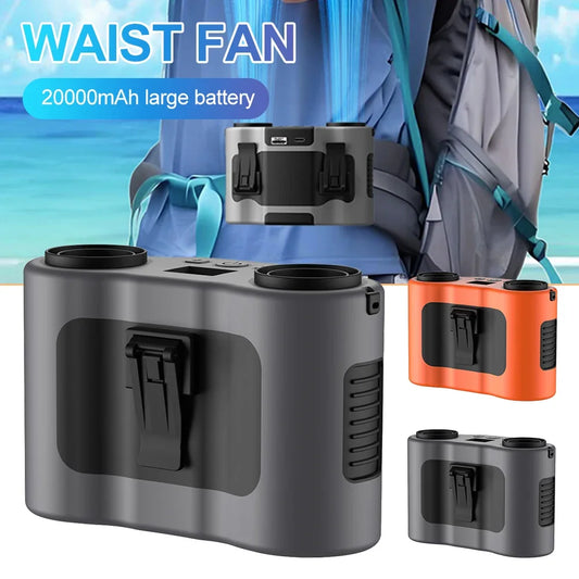 URGGU Waist Clip Fan 10000/20000mAh USB Rechargeable Portable Portable Waist Fan Oasis Select
