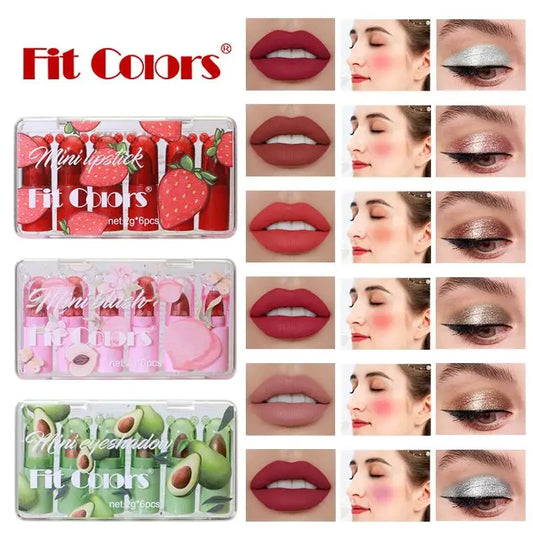 Fit Colors Mini 6-in-1 Blush & Lip Tint Makeup Set – 6 Shades Mini Makeup Set Oasis Select
