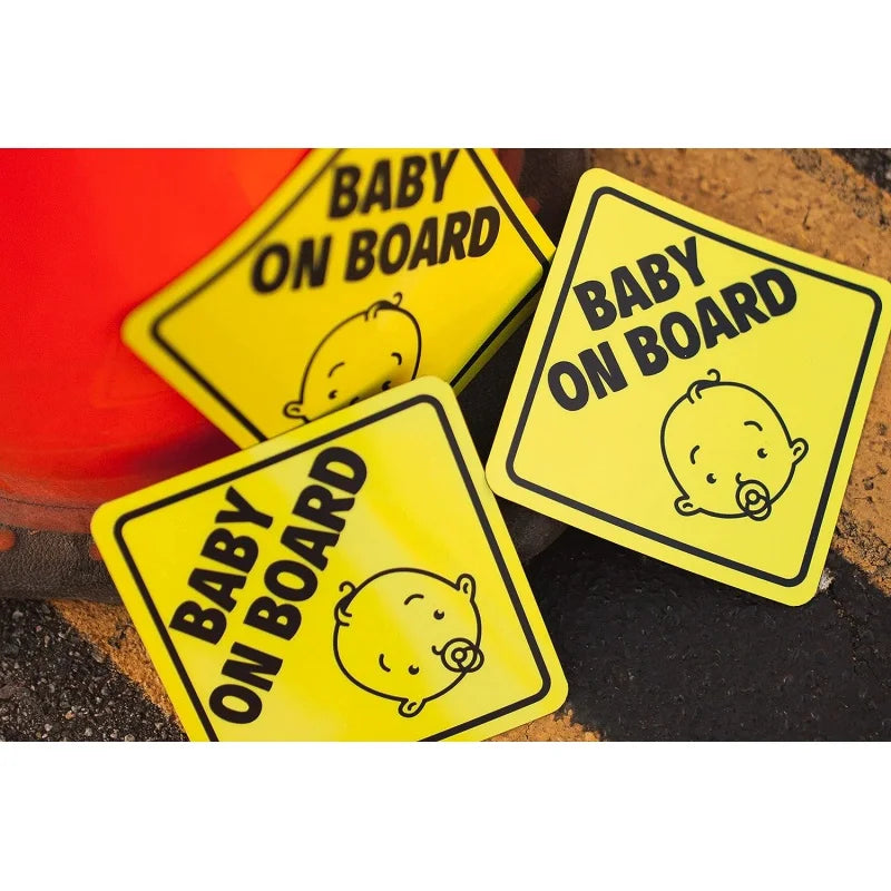 Baby on Board Magnetic Car Sign 2-Pack | Reflective Safety