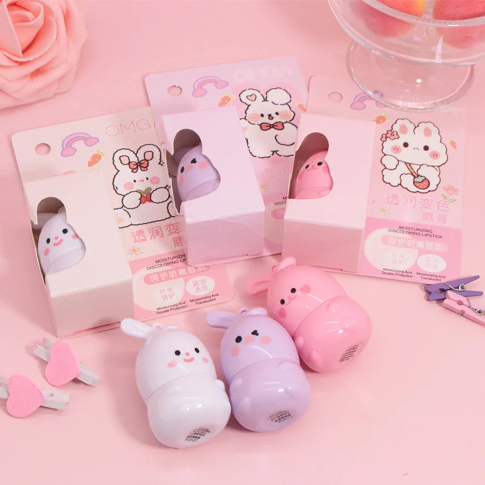 PEINIFEN Little Rabbit Moisturizing Lip Balm Set – 3 Pcs
