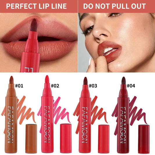 Matte Lip Stain Marker Pen – Waterproof & Long-Lasting Color Lip Stain Marker Peaceful Pleasures Health and Wellness