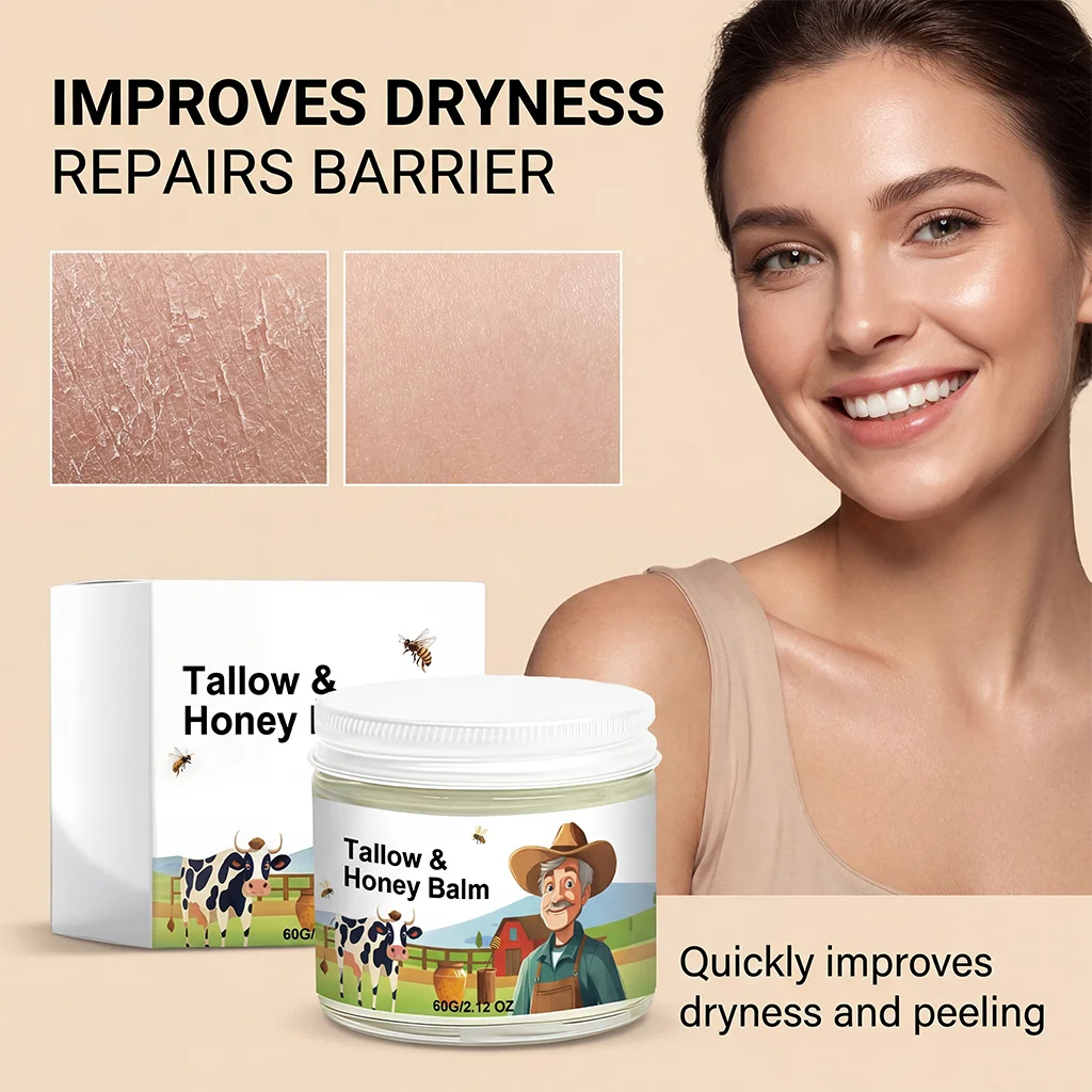 Tallow & Honey Balm – Deep Moisturizer for Dry Skin (60g) Peaceful Pleasures Health and Wellness