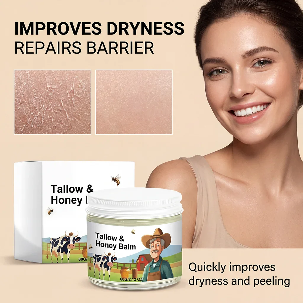 Hoygi Tallow & Honey Balm – Moisturizer for Dry Skin (60g)