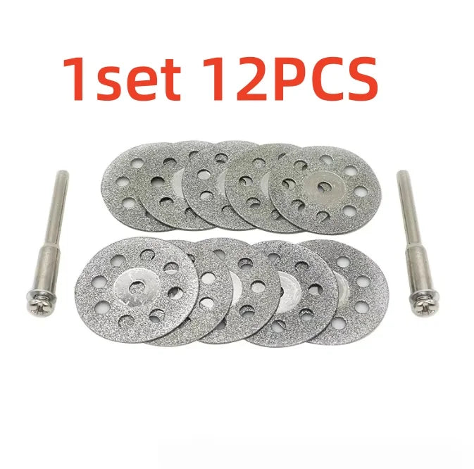1/2 Set (Each Set Contains 12 Pieces) of Electric Grinding Accessories, Grinding Wheel Cores for Metal Cutting Rotary Tools, Electric Grinder Parts Peaceful Pleasures Health and Wellness 1Set12Pcs
