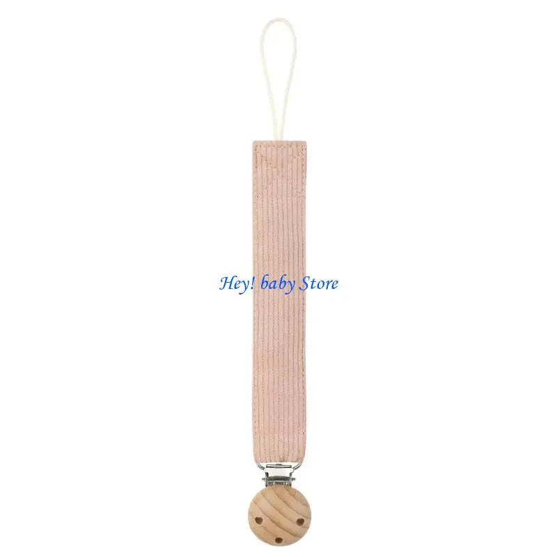 Corduroy Baby Pacifier Clip Chain | Soft Newborn Holder