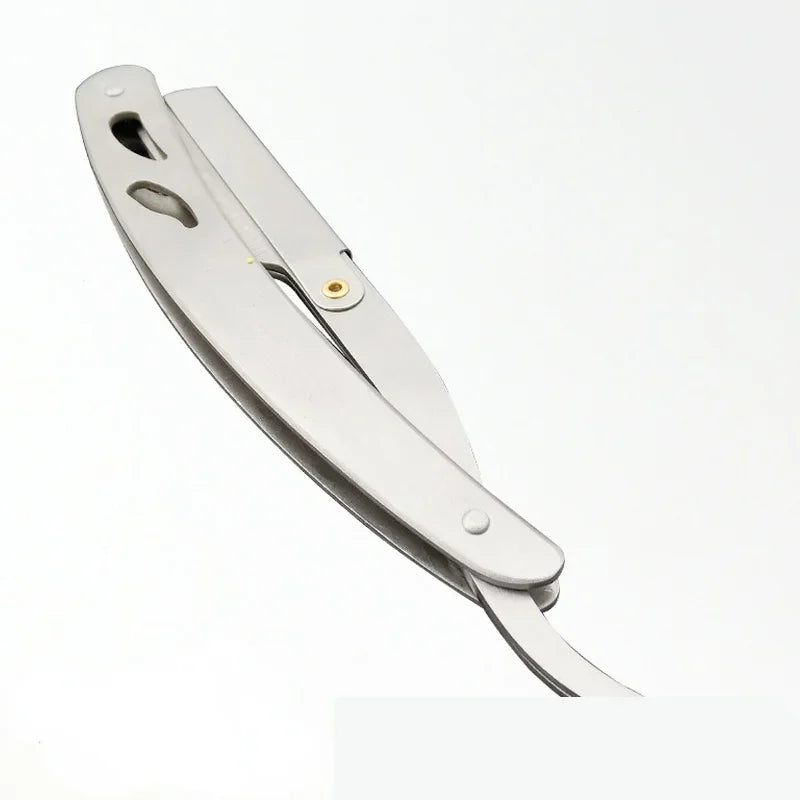 Foldable Stainless Steel Straight Razor – Vintage Barber Blade Straight Shaving Razor Peaceful Pleasures Health and Wellness