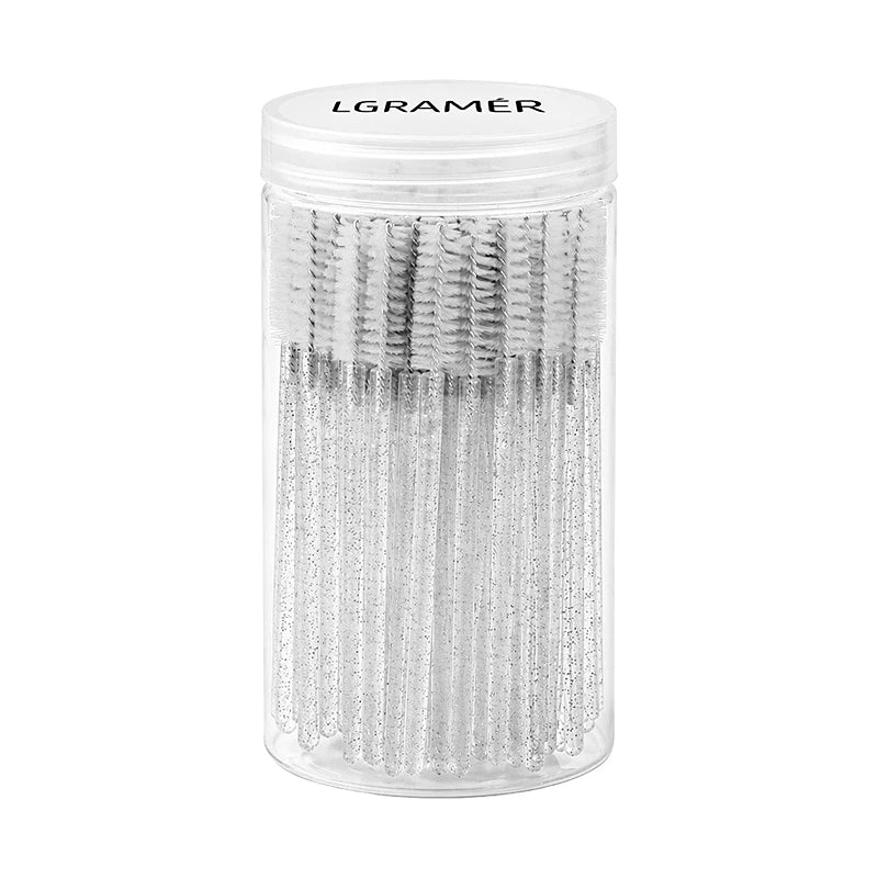 Multiple colors 50/100 pcs Extension Eyelash brush Disposable Eye lashes Make Up Brushes Mascara Wand Applicator Makeup tools Peaceful Pleasures Health and Wellness White-100pcs
