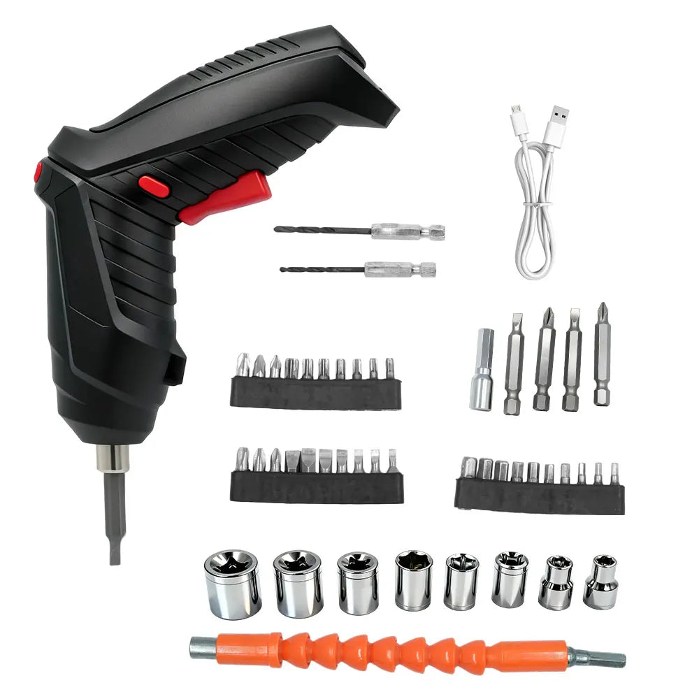Professional Portable Electric Screwdriver 3.6V Rechargeable Lithium Cordless Tool for Home DIY Maintenance & Repair Peaceful Pleasures Health and Wellness 47pcs set