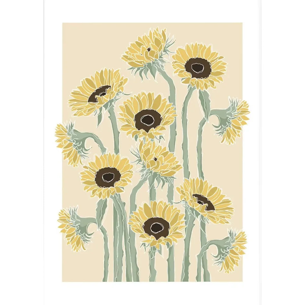 Garden Flower Vase Canvas Wall Art Print – Modern Floral Poster