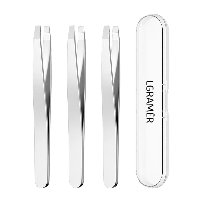 Precision Slant Eyebrow Tweezers | Facial Hair & Blackhead Removal