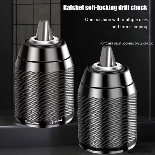 0 8- Metal Ratchet Self-locking Drill Chuck 3 8 24UNF Keyless Bit Peaceful Pleasures Health and Wellness