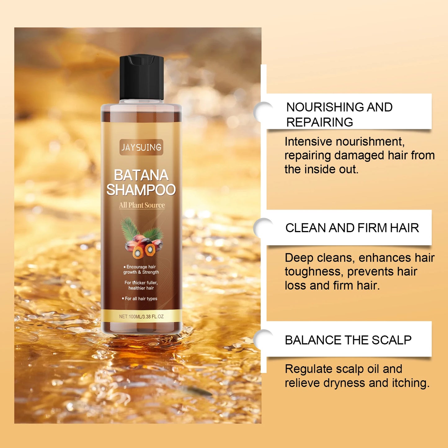 Batana Strengthening Shampoo | Scalp Cleanse, Smooth & Shine