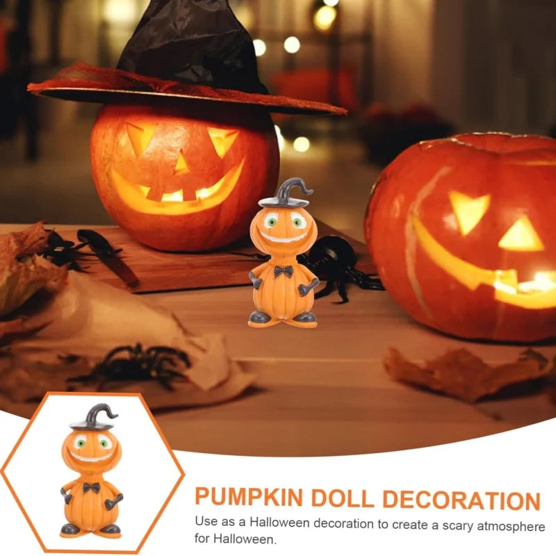 Halloween Resin Pumpkin Statue – Garden & Tabletop Decor