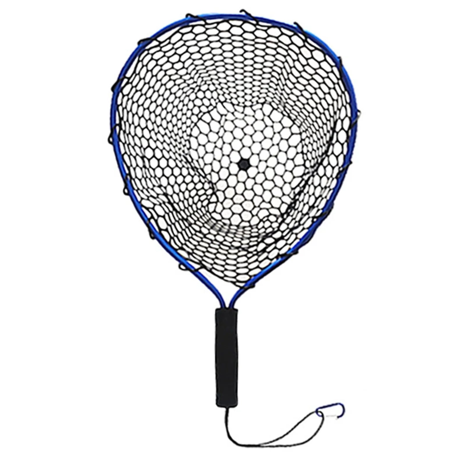 Aluminum Alloy Fishing Net With Silicone Mesh For Shrimp Raft Fishing Portable Foldable Design 37x31cm Peaceful Pleasures Health and Wellness Silicone samll Blue