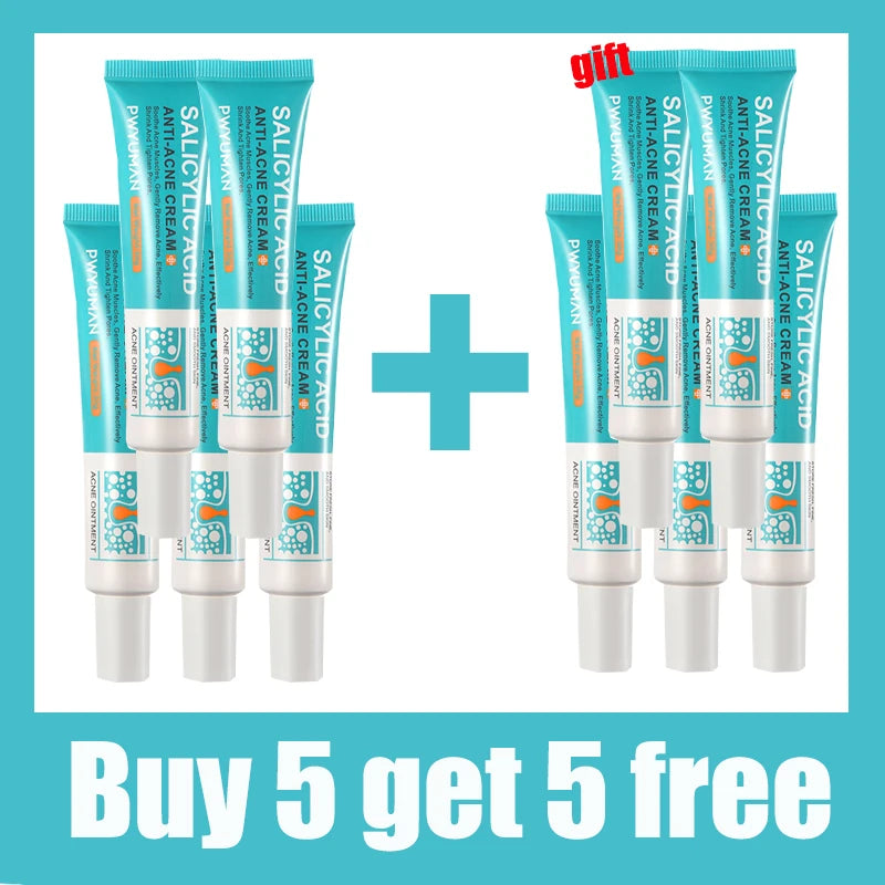Salicylic Acid Acne Removal Cream Anti-Acne Repair Redness Pimple Spots Deep Cleaning Pore Oil Control Moisturizing Skin Care Peaceful Pleasures Health and Wellness Buy 5 get 5 free