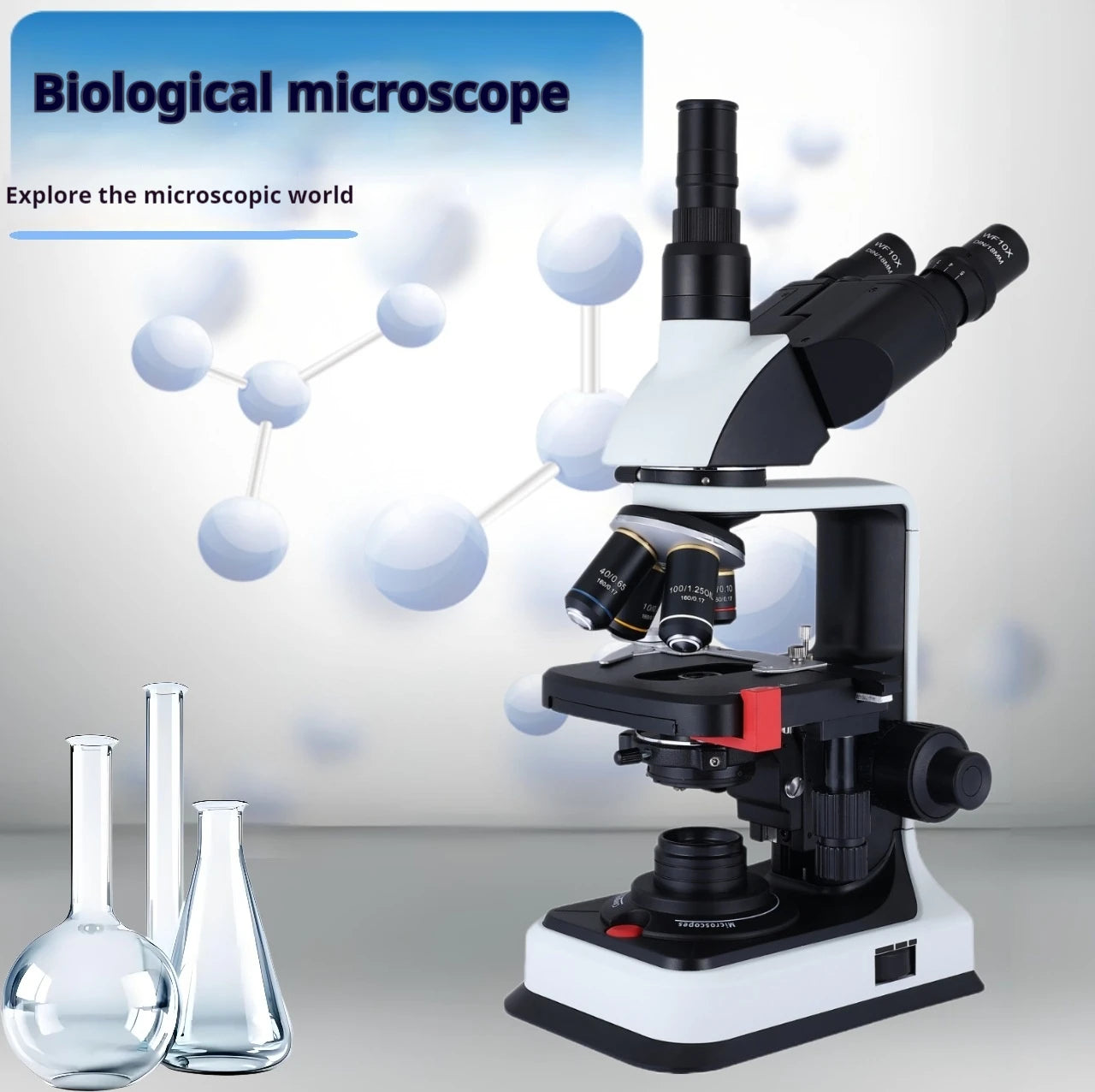 Electronic Binocular Biological Microscope Optical Instrument for Teaching and Research Experiments Peaceful Pleasures Health and Wellness