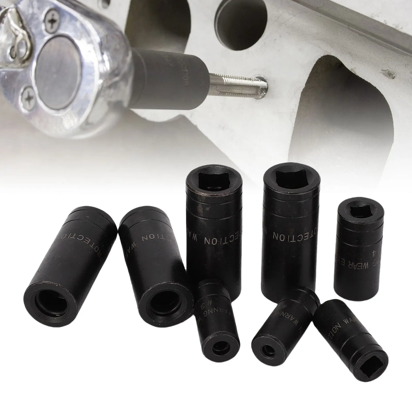 70500 Tap Socket Set with Storage Rack 1/4 3/8 Inch Drive Tap Socket Adapter Fits MCTI Standard Tap Holder Socket Tap Socket Set Peaceful Pleasures Health and Wellness