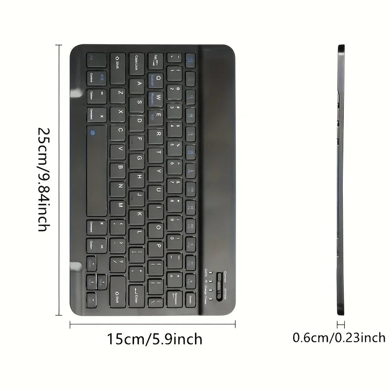 Ultra-thin Wireless Keyboard,10-inch Bluetooth-compatible Keyboard, Type-C Charging, for Tablet, PC, iOS, Android, Windows Peaceful Pleasures Health and Wellness