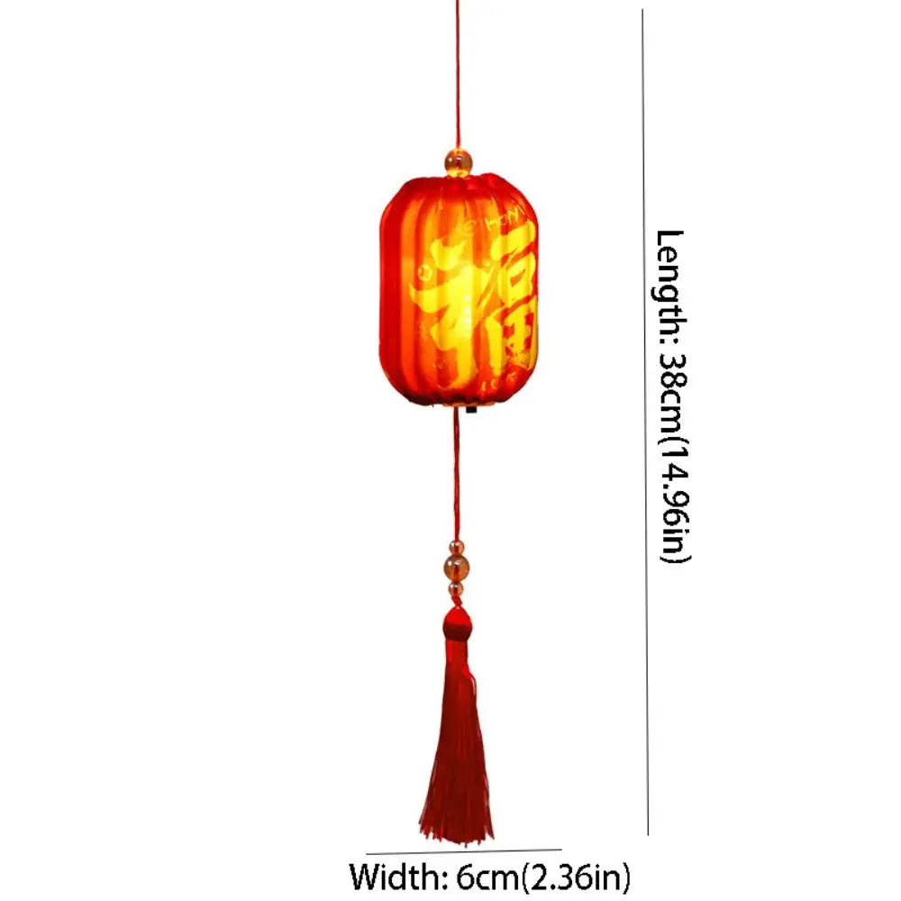 2026 Horse Year Chinese New Year Red Handheld Lantern & Tassel