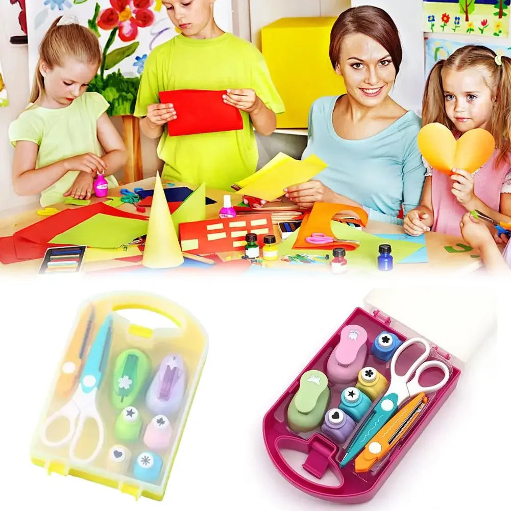 8pcs Creative Hole Punch Set Children's Hole Punch Scrapbooking Paper Punch Greeting Card Craft (Fixed pattern and random color) Peaceful Pleasures Health and Wellness