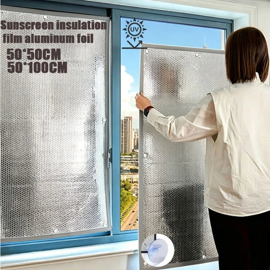 Aluminum Foil Window Film – Heat Insulation & UV Blocking Window Sun Shade Film Peaceful Pleasures Health and Wellness