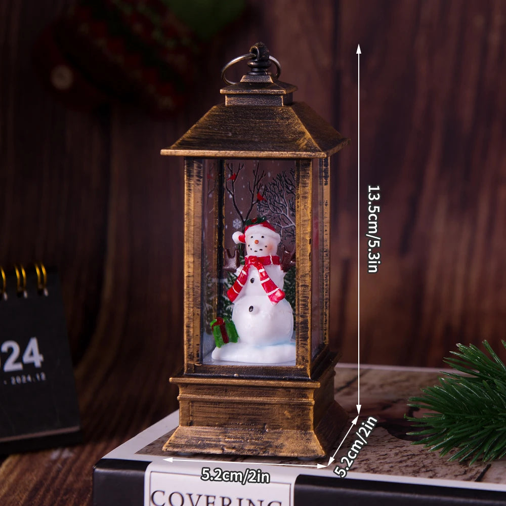 1PC Light Night Light Christmas Interior Light Desktop Decoration Christmas Tree Santa Claus Decorative Desktop Decoration No w Peaceful Pleasures Health and Wellness B Snowman