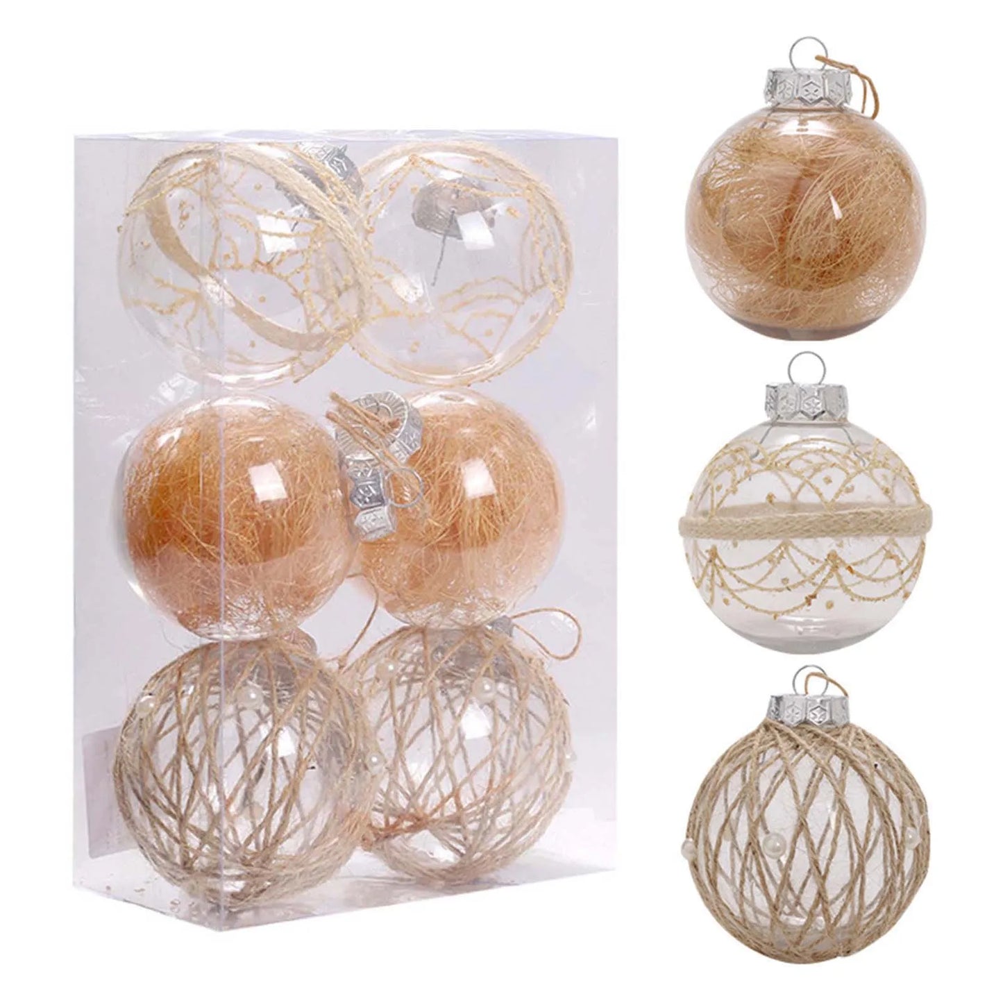 Shatterproof Clear Xmas Ball Set Farmhouse Xmas Tree Decoration Hanging Balls Suitable for Weddings Engagements Peaceful Pleasures Health and Wellness 3 3