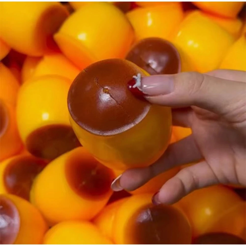 Crispy Sound Caramel Pudding Squeezing Toy Homemade DIY Handmade ADHD Toy Squeeze Ball Non-rebound Stress Relieving Toy for Gift Peaceful Pleasures Health and Wellness