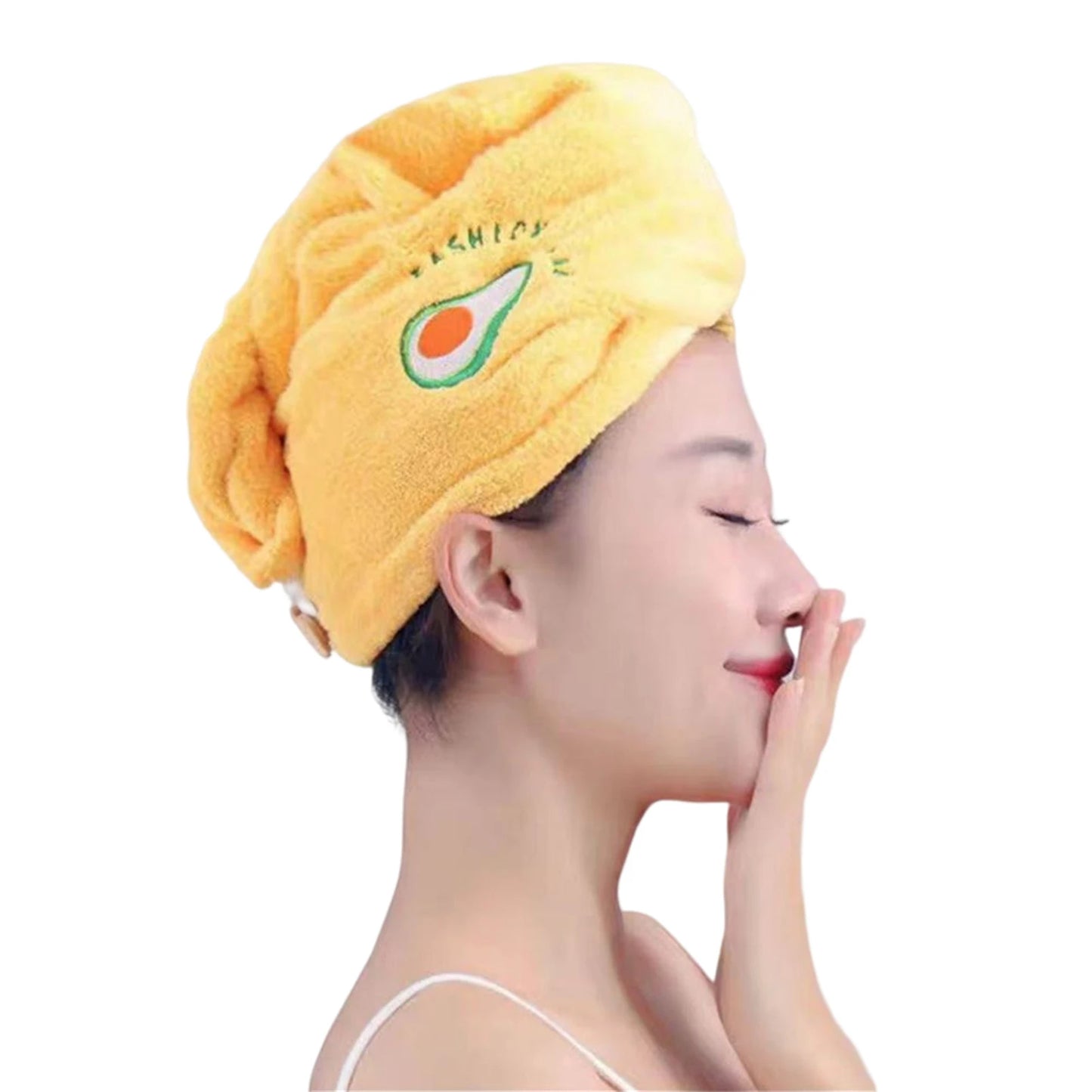 Coral Fleece Ladies Hair Towel Washable Hair Turban Wrap Drying Head Towels for Children and Women Wet Hair Peaceful Pleasures Health and Wellness Apricot yellow